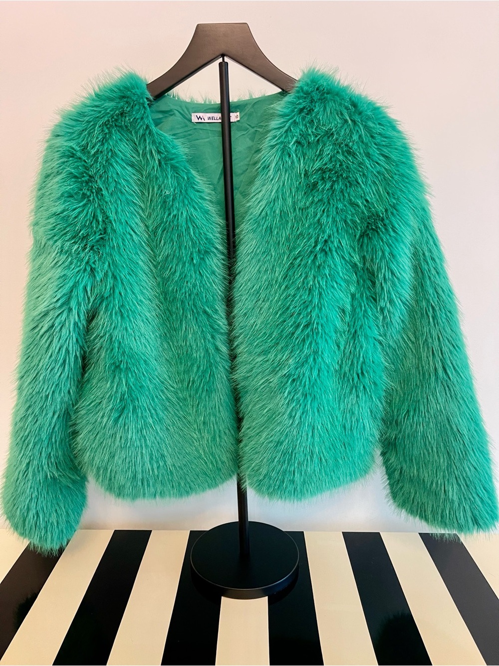 Emerald Green Faux Fur Teddy Jacket